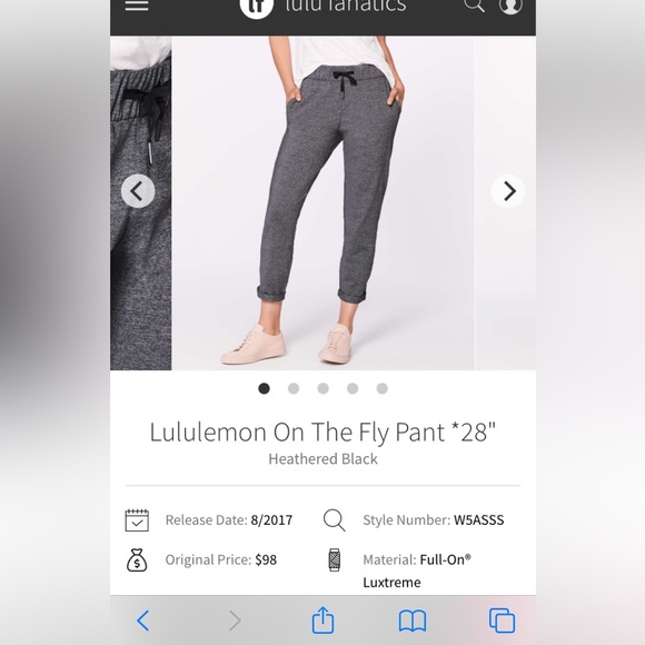 EUC Lululemon On The Fly Luxtreme Pant size 4 - Picture 1 of 8